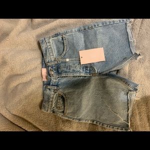 BRAND NEW W TAGS Revice denim mid thigh cut offs